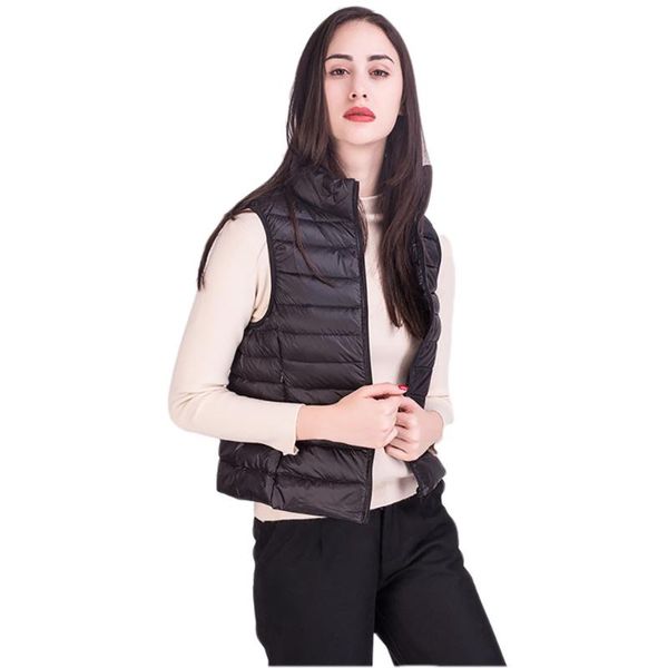 women's vests autumn vest 90% white duck down sleeveless jacket ultra light winter round collar windproof coat, Black;white
women's vests autumn vest 90% white duck down sleeveless jacket ultra light winter round collar windproof coat, Black;white
