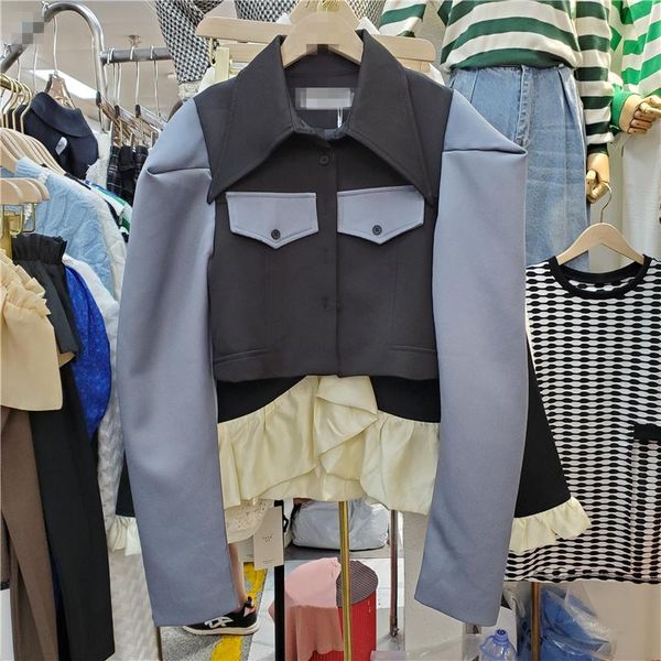 women's jackets seebeautiful contrast color spliced loose jacket coat lapel long sleeve button pockets women autumn 2021 fashion tide g, Black;brown
women's jackets seebeautiful contrast color spliced loose jacket coat lapel long sleeve button pockets women autumn 2021 fashion tide g, Black;brown