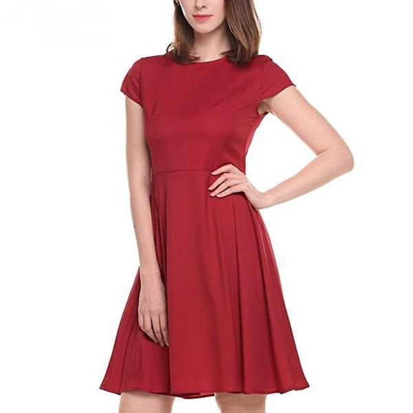 party dresses summer round neck short sleeve zipper style evening dress temperament ladies mid-length casual solid color slim, White;black
party dresses summer round neck short sleeve zipper style evening dress temperament ladies mid-length casual solid color slim, White;black