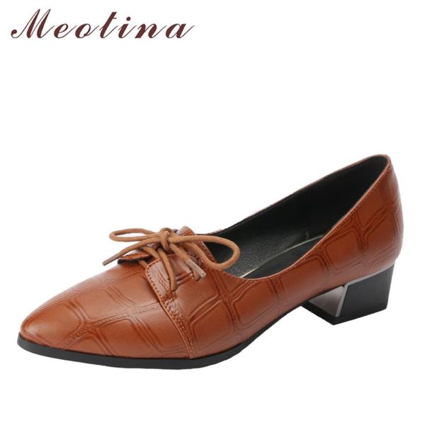 dress shoes meotina women pumps med high heels ladies lace up pointed toe thick heel female pleated casual 2021 spring, Black
dress shoes meotina women pumps med high heels ladies lace up pointed toe thick heel female pleated casual 2021 spring, Black