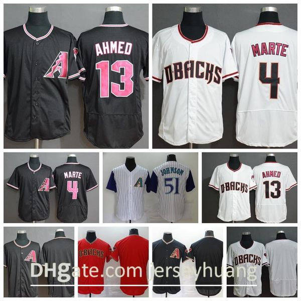 2020 men baseball 4 ketel marte 13 nick ahmed jersey 51 randy johnson home black white all stithced pinstripe flexbase excellent quality, Blue;black
2020 men baseball 4 ketel marte 13 nick ahmed jersey 51 randy johnson home black white all stithced pinstripe flexbase excellent quality, Blue;black