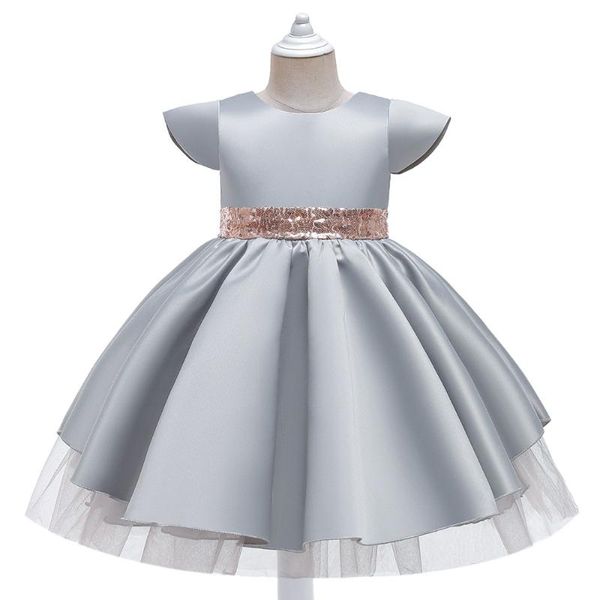 girl's dresses s grey satin kids ball gown sequins belt for girls christening party wedding ceremonious children's clothes, Red;yellow
girl's dresses s grey satin kids ball gown sequins belt for girls christening party wedding ceremonious children's clothes, Red;yellow