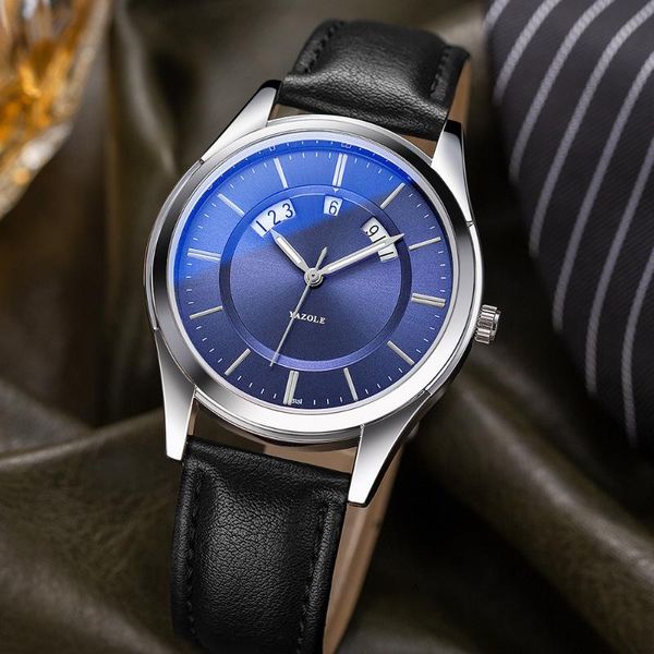 wristwatches yazole relogio masculino fashion calendar waterproof watch men leather band clock business watches reloj hombre, Slivery;brown
wristwatches yazole relogio masculino fashion calendar waterproof watch men leather band clock business watches reloj hombre, Slivery;brown