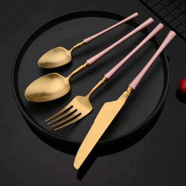 flatware sets 2/4/6set matte western pink gold tableware fork knife spoon 18/10 stainless steel dinnerware cutlery set kitchen
flatware sets 2/4/6set matte western pink gold tableware fork knife spoon 18/10 stainless steel dinnerware cutlery set kitchen