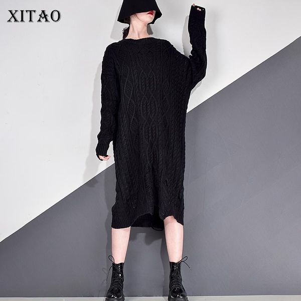 casual dresses xitao hollow out knitting dress women tide fashion straight style o neck collar long sleeve pullover elegant zy2370, Black;gray
casual dresses xitao hollow out knitting dress women tide fashion straight style o neck collar long sleeve pullover elegant zy2370, Black;gray