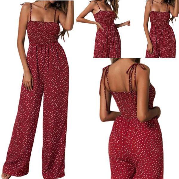 women's jumpsuits & rompers summer jumpsuit women polka dot high waist boho yellow spaghetti strap wide leg pants female clothes ladies, Black;white
women's jumpsuits & rompers summer jumpsuit women polka dot high waist boho yellow spaghetti strap wide leg pants female clothes ladies, Black;white