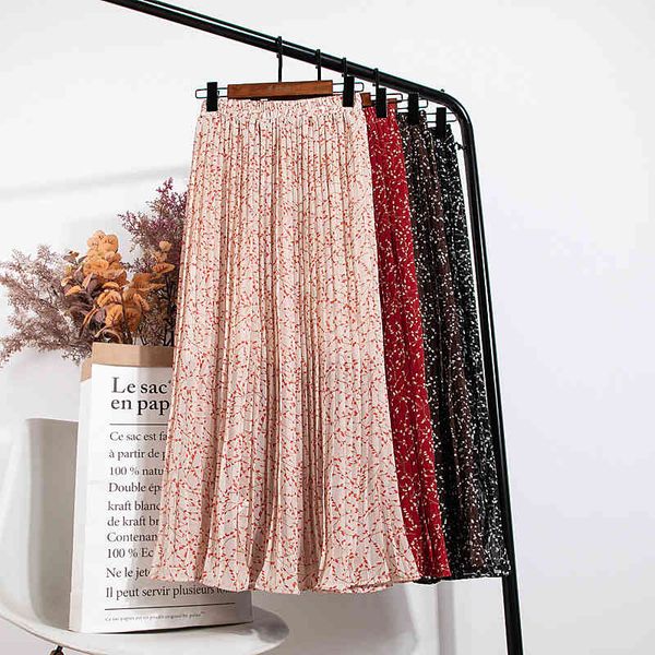spring vintage bright clothes high waist elastic mid-length floral pleated skirt women 4 color qv218 210510, Black
spring vintage bright clothes high waist elastic mid-length floral pleated skirt women 4 color qv218 210510, Black