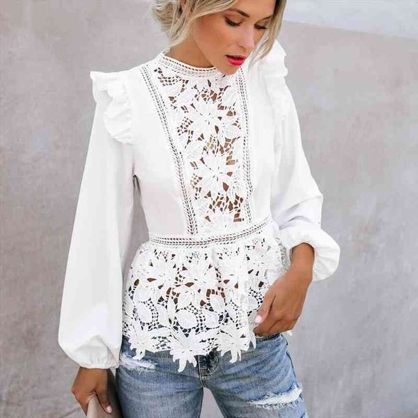 fashion women boho puff sleeve floral lace white blouses hollow out office elegant ladies shirt party
fashion women boho puff sleeve floral lace white blouses hollow out office elegant ladies shirt party