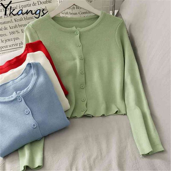 o-neck solid color knitted sweater women thin cardigan long sleeve sun protection short korean ropa mujer spring summer 210421, White
o-neck solid color knitted sweater women thin cardigan long sleeve sun protection short korean ropa mujer spring summer 210421, White
