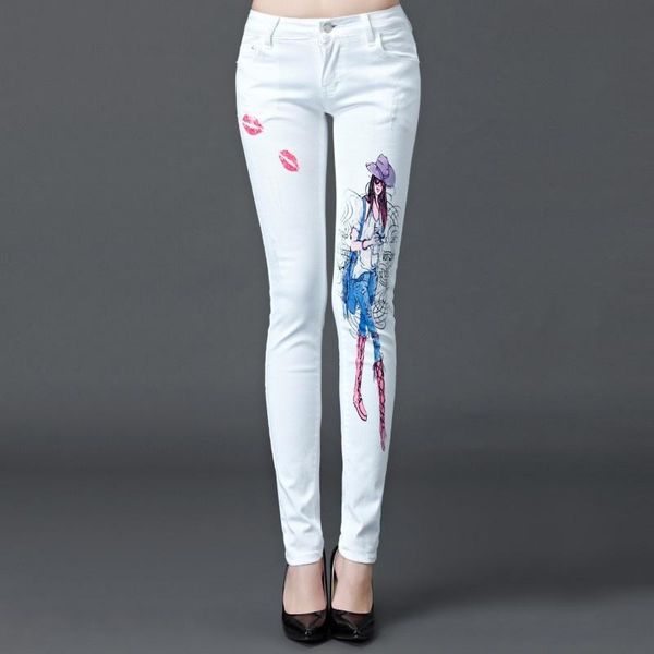 women's jeans women printed pattern cotton white high waist mom autumn female skinny denim long pants casual pencil, Blue
women's jeans women printed pattern cotton white high waist mom autumn female skinny denim long pants casual pencil, Blue