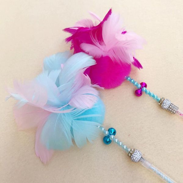 cat toys funny teaser toy with bell feather wand stick pet kitten play interactive nov99
cat toys funny teaser toy with bell feather wand stick pet kitten play interactive nov99