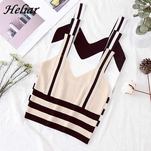 women's tanks & camis heliar female knitting chic crop striped spaghetti halter black 2021 summer cotton woman, White
women's tanks & camis heliar female knitting chic crop striped spaghetti halter black 2021 summer cotton woman, White