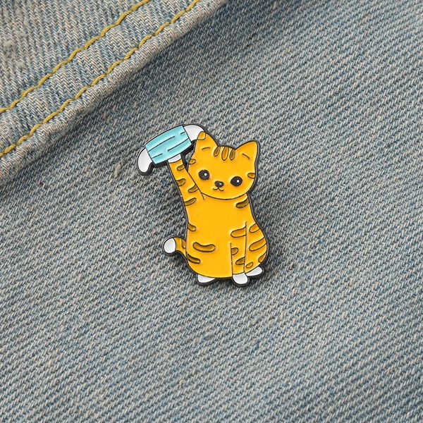 japan and south korea cute yellow kitten alloy enamel brooch cartoon simple small animal badge clothing pin bag accessories, Blue
japan and south korea cute yellow kitten alloy enamel brooch cartoon simple small animal badge clothing pin bag accessories, Blue
