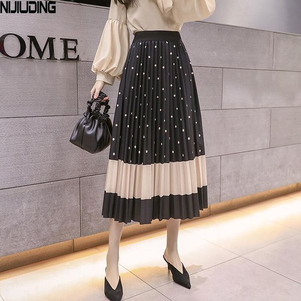 spring summer fashion printed pleated skirt female tide long section elastic waist big swing mid-length skirts, Black
spring summer fashion printed pleated skirt female tide long section elastic waist big swing mid-length skirts, Black