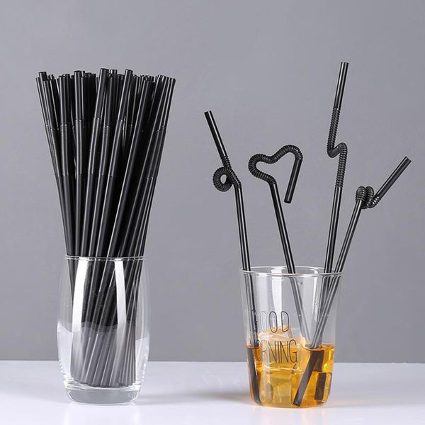 drinking straws 100pcs cocktail black plastic flexible bendable straw for birthday wedding decorative party event supplies
drinking straws 100pcs cocktail black plastic flexible bendable straw for birthday wedding decorative party event supplies