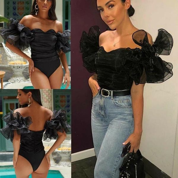 women's jumpsuits & rompers tutu sleeve mesh off shoulder leotard shirt bodysuit jumpsuit club, Black;white
women's jumpsuits & rompers tutu sleeve mesh off shoulder leotard shirt bodysuit jumpsuit club, Black;white