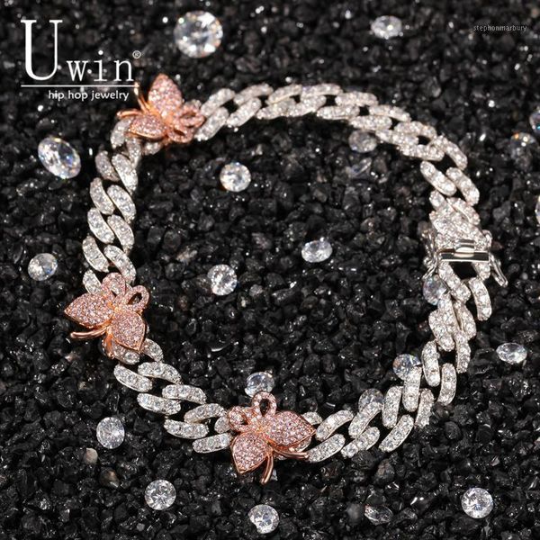 uwin 9mm cuban bracelet with butterfly 9inch ankle mini butterfly pink cz punk miami link bling bling hip hop jewelry for gift1, Black
uwin 9mm cuban bracelet with butterfly 9inch ankle mini butterfly pink cz punk miami link bling bling hip hop jewelry for gift1, Black