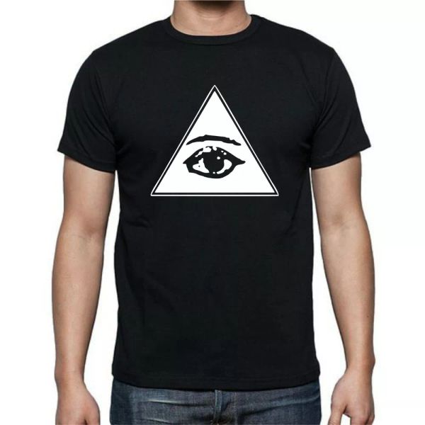 illuminati eye triangle secret pyramid inspiration funny t shirt tee, White;black
illuminati eye triangle secret pyramid inspiration funny t shirt tee, White;black
