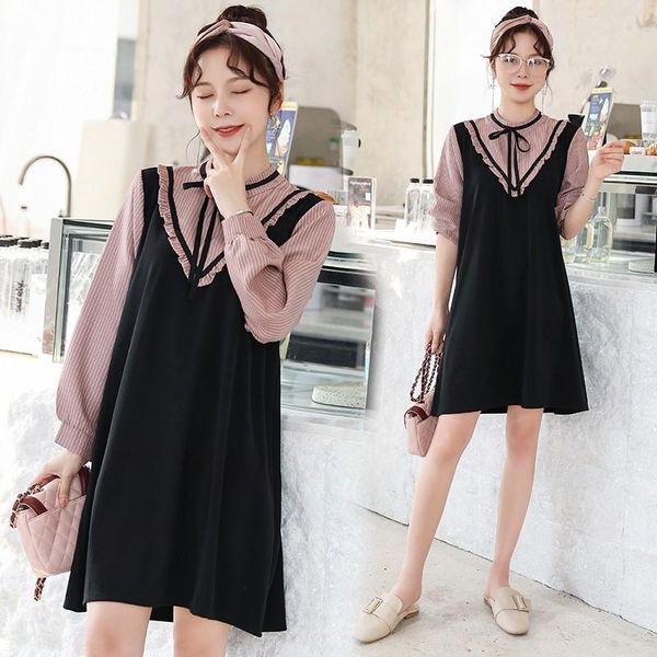 maternity dresses 1931# clothes spring autumn cotton false two-piece loose stylish dress for pregnant women mom, White
maternity dresses 1931# clothes spring autumn cotton false two-piece loose stylish dress for pregnant women mom, White