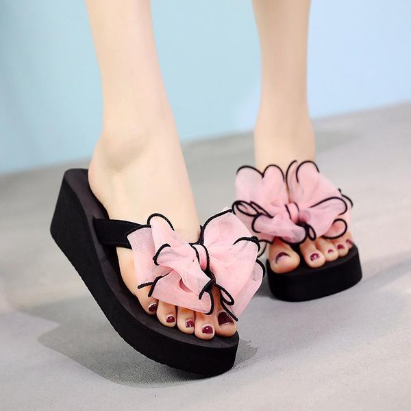 slippers women 2021 flip-flops summer fashion wear korean edition bow-wedges beach shoes, Black
slippers women 2021 flip-flops summer fashion wear korean edition bow-wedges beach shoes, Black