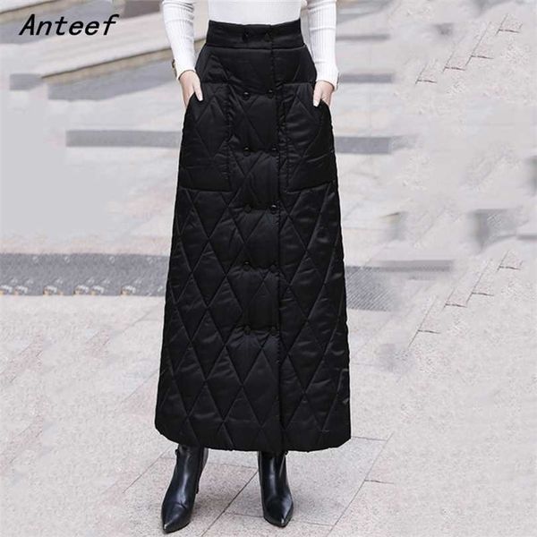 black down cotton vintage high waist autumn winter casual loose long for woman skirts skirt clothes 211214
black down cotton vintage high waist autumn winter casual loose long for woman skirts skirt clothes 211214