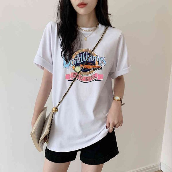 loose short sleeve shirt with a joker print in female summer koean style cotton t, White
loose short sleeve shirt with a joker print in female summer koean style cotton t, White