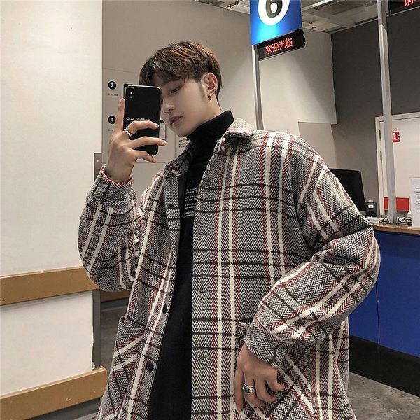 men's casual shirts check ruffian handsome coat harajuku fashion korean spring and autumn super fire cec jacket clothes, White;black
men's casual shirts check ruffian handsome coat harajuku fashion korean spring and autumn super fire cec jacket clothes, White;black
