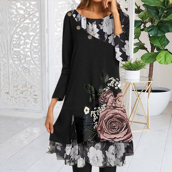 casual dresses fashion dress women autumn full sleeve splicing o-neck floral printed ladies party roupas femininas, Black;gray
casual dresses fashion dress women autumn full sleeve splicing o-neck floral printed ladies party roupas femininas, Black;gray
