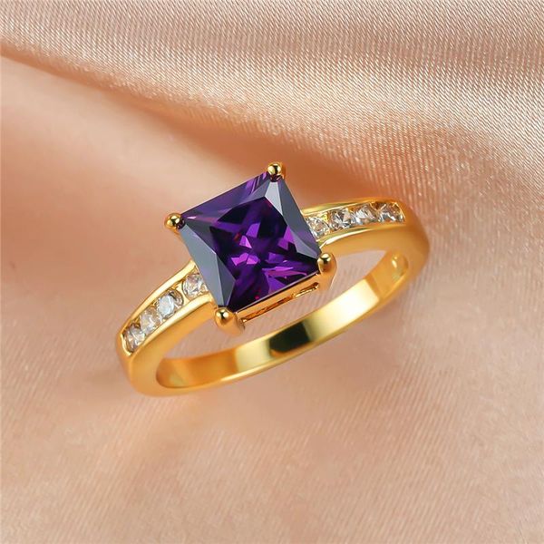 wedding rings elegant female purple crystal stone ring boho gold color thin for women cute bride square zircon engagement, Slivery;golden
wedding rings elegant female purple crystal stone ring boho gold color thin for women cute bride square zircon engagement, Slivery;golden