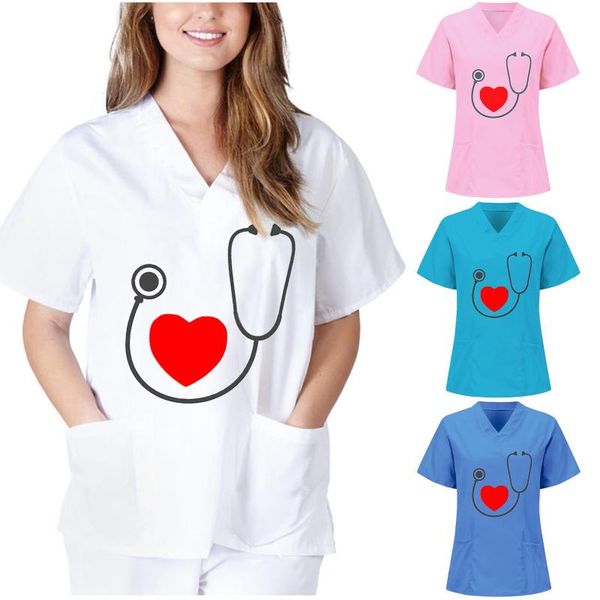 women's t-shirt 2021 solid women t-shirts short sleeve v-neck nursing working haut uniform clothing ropa mujer camisetas tshirts, White
women's t-shirt 2021 solid women t-shirts short sleeve v-neck nursing working haut uniform clothing ropa mujer camisetas tshirts, White