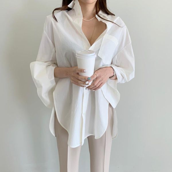 women's blouses & shirts ol elegante arbeit tragen hemd 2021 neue herbst mode karriere revers lange flare hülse lose blusen übergroÃen, White
women's blouses & shirts ol elegante arbeit tragen hemd 2021 neue herbst mode karriere revers lange flare hülse lose blusen übergroÃen, White