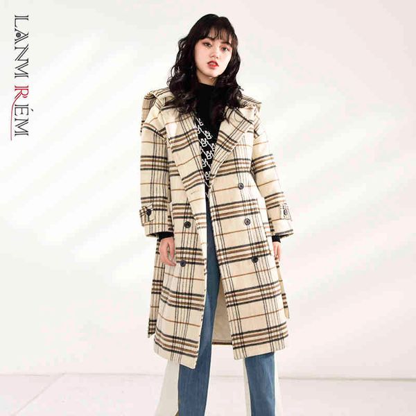 beige plaid vintage korean style long double-breasted all-match warm thick woolen coat for women fashion tide 2a1535 210507, Black
beige plaid vintage korean style long double-breasted all-match warm thick woolen coat for women fashion tide 2a1535 210507, Black