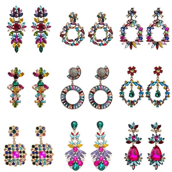 dangle & chandelier multicolors glass crystal earrings for women fashion jewelry geogous girls' collection accessories, Silver
dangle & chandelier multicolors glass crystal earrings for women fashion jewelry geogous girls' collection accessories, Silver