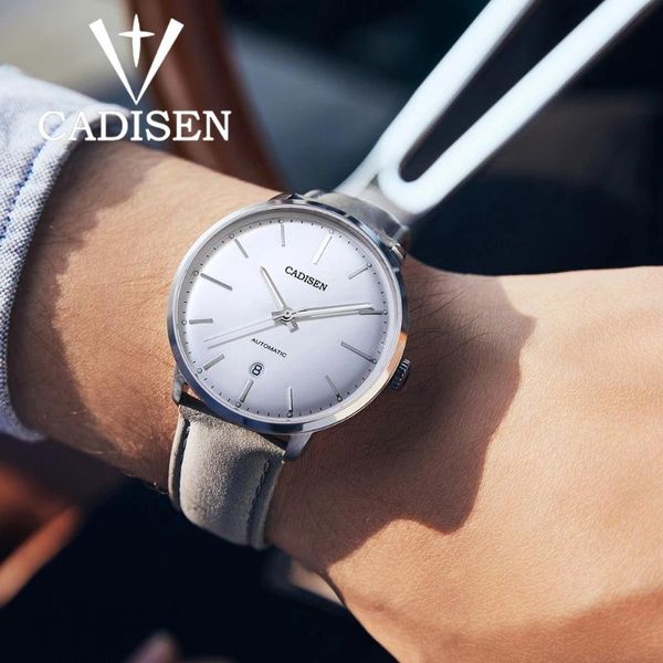 wristwatches cadisen luxury men's mechanical 2021 brand business real leather strap waterproof automatic watch simple clock, Slivery;brown
wristwatches cadisen luxury men's mechanical 2021 brand business real leather strap waterproof automatic watch simple clock, Slivery;brown