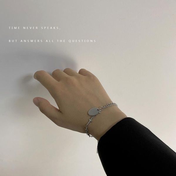 link, chain cross jesus bracelets women round card bracelet fashion pendant splicing party silver color korean stainless steel armband, Black
link, chain cross jesus bracelets women round card bracelet fashion pendant splicing party silver color korean stainless steel armband, Black