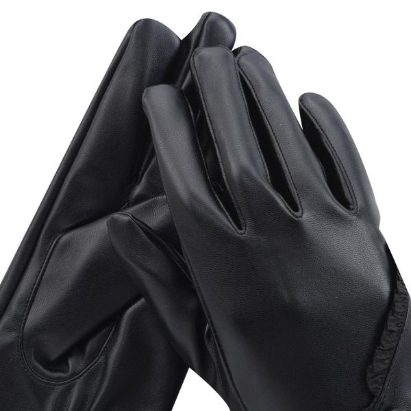 five fingers gloves elegant women faux leather double buckle autumn and winter thermal trendy female glove, Blue;gray
five fingers gloves elegant women faux leather double buckle autumn and winter thermal trendy female glove, Blue;gray