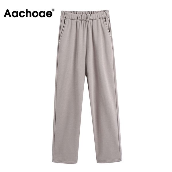 aachoae fashion casual long pants women strethy high waist loose trousers female side pockets solid pants mujer pantalones 210413, Black;white
aachoae fashion casual long pants women strethy high waist loose trousers female side pockets solid pants mujer pantalones 210413, Black;white