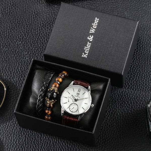 wristwatches luxury men watch set fashion wristwatch leather band gift bracelet business quartz clock calendar presennt for male, Slivery;brown
wristwatches luxury men watch set fashion wristwatch leather band gift bracelet business quartz clock calendar presennt for male, Slivery;brown