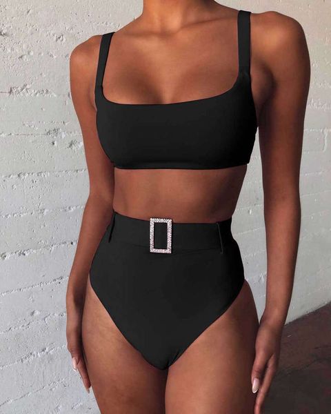 imitation diamond belt padded high waist bikini female swimsuit women swimwear solid bather bathing suit swim lady, White;black
imitation diamond belt padded high waist bikini female swimsuit women swimwear solid bather bathing suit swim lady, White;black