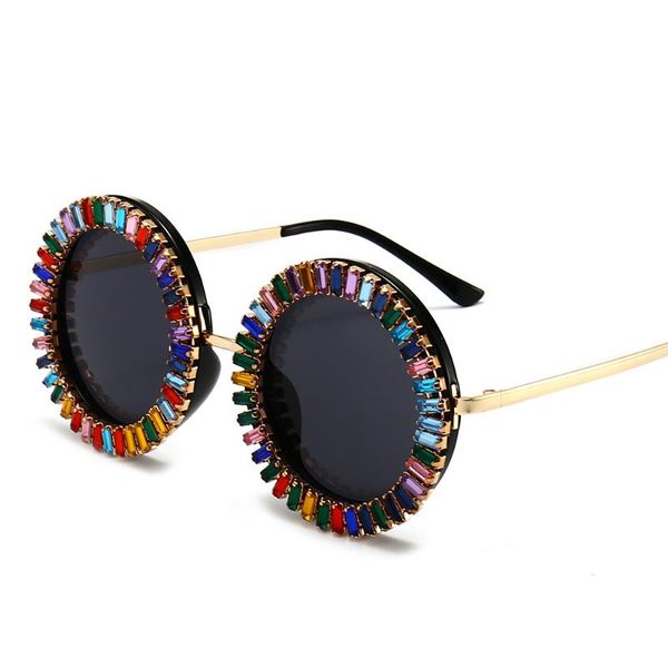 sunglasses diamond rimmed round frame cross border party ball woven men's and women's europe america, White;black
sunglasses diamond rimmed round frame cross border party ball woven men's and women's europe america, White;black
