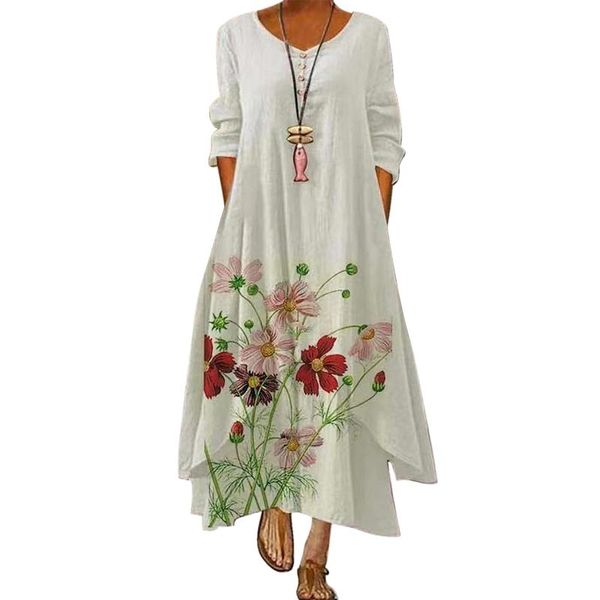 casual dresses 2021 women button shirt dress autumn elegant floral print long sleeve ladies loose a-line beach boho vestido, Black;gray
casual dresses 2021 women button shirt dress autumn elegant floral print long sleeve ladies loose a-line beach boho vestido, Black;gray