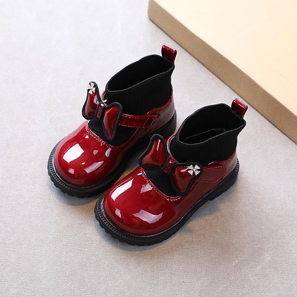 boots autumn korean version of small and medium-sized kimmy knitting bow princess shoes girls soft-soled short single boots., Black;grey
boots autumn korean version of small and medium-sized kimmy knitting bow princess shoes girls soft-soled short single boots., Black;grey