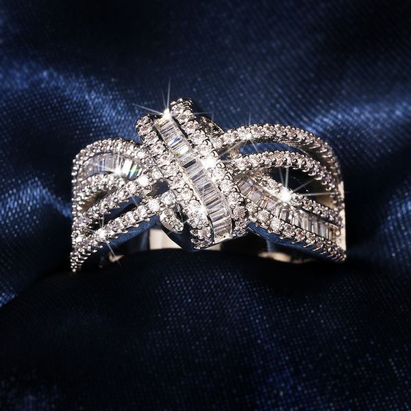 new luxury fashion women 925 sterling silver wedding party ring unique bow personality zircon ring exquisite jewelry, Slivery;golden
new luxury fashion women 925 sterling silver wedding party ring unique bow personality zircon ring exquisite jewelry, Slivery;golden