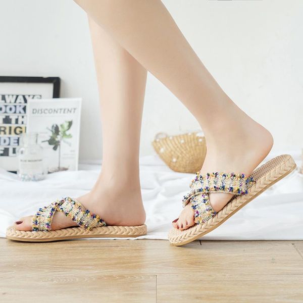 women shoes ladies fashion woven open toe outdoor flat loafer flipflop beach slippers summer 2021mar16, Black
women shoes ladies fashion woven open toe outdoor flat loafer flipflop beach slippers summer 2021mar16, Black