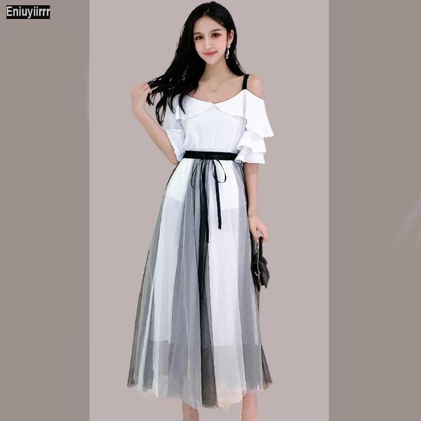 casual dresses 2021 trend clothes female high waist off shoulder two piece suit set women outfits dress, Black;gray
casual dresses 2021 trend clothes female high waist off shoulder two piece suit set women outfits dress, Black;gray