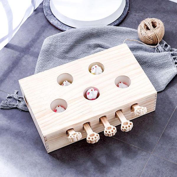 cat toys hunt toy chase mouse solid wooden interactive maze sqaure magic box pet hit hamster with 3/5-holed catch hole
cat toys hunt toy chase mouse solid wooden interactive maze sqaure magic box pet hit hamster with 3/5-holed catch hole
