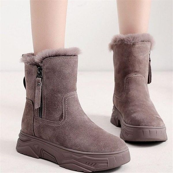 boots winter suede warm snow women 2021 thick bottom fashion british style zipper comfort platform ankle, Black
boots winter suede warm snow women 2021 thick bottom fashion british style zipper comfort platform ankle, Black
