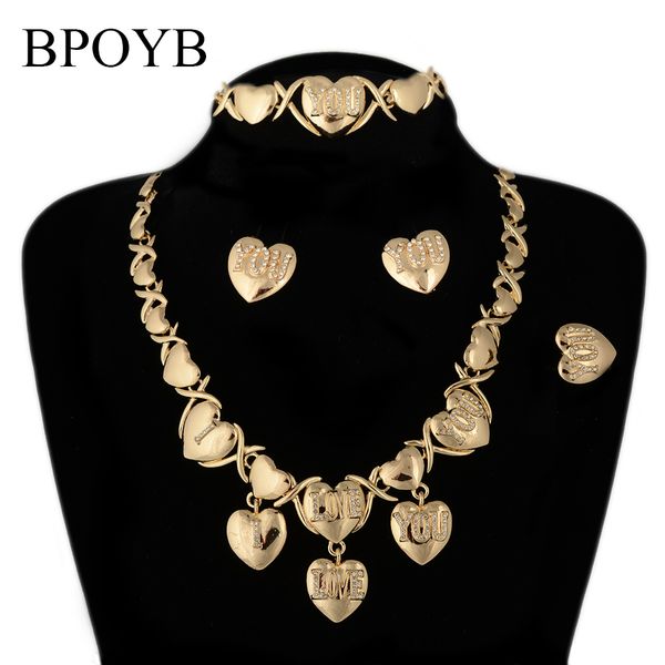 bpoyb luxury est design tassel pendant i love you heart xoxo jewelry set gold color neckalce, Silver
bpoyb luxury est design tassel pendant i love you heart xoxo jewelry set gold color neckalce, Silver