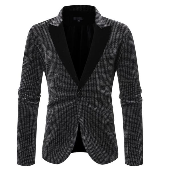 men's suits & blazers leisure one button jacket men blazer 2021 brand gray plaid hit color tuxedo male nightclub wedding party stage co, White;black
men's suits & blazers leisure one button jacket men blazer 2021 brand gray plaid hit color tuxedo male nightclub wedding party stage co, White;black
