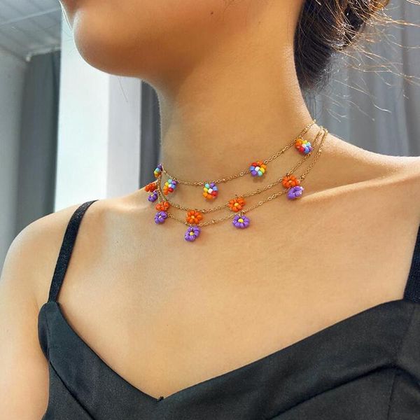 chokers korean daisy flower choker necklace for women gold color clavicle chain short fashion jewelry 2021 bead collar, Golden;silver
chokers korean daisy flower choker necklace for women gold color clavicle chain short fashion jewelry 2021 bead collar, Golden;silver